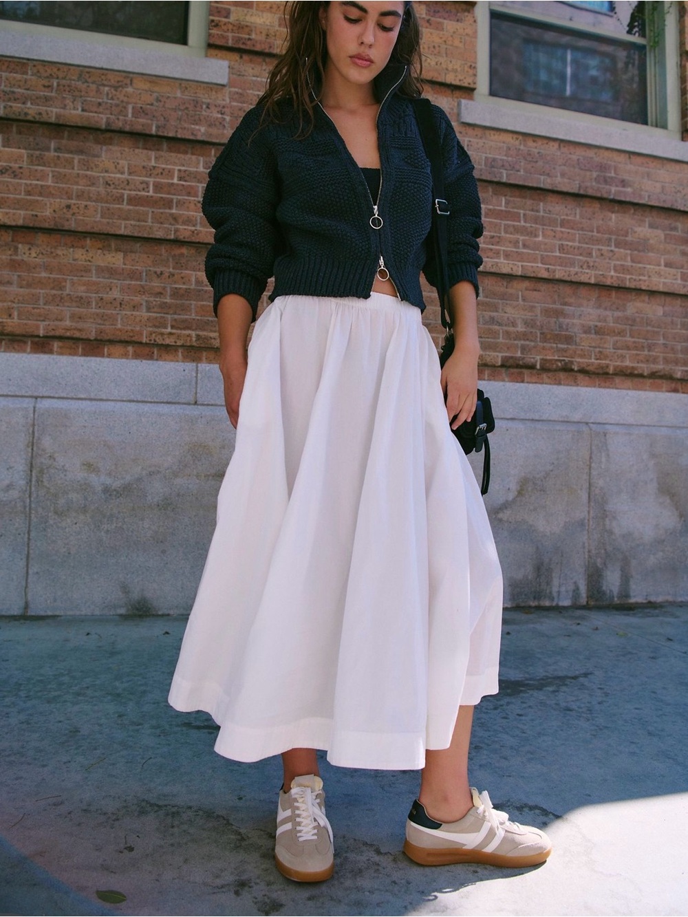 Free People Lowen Midi Skirt Ivory - Picture 5 of 10